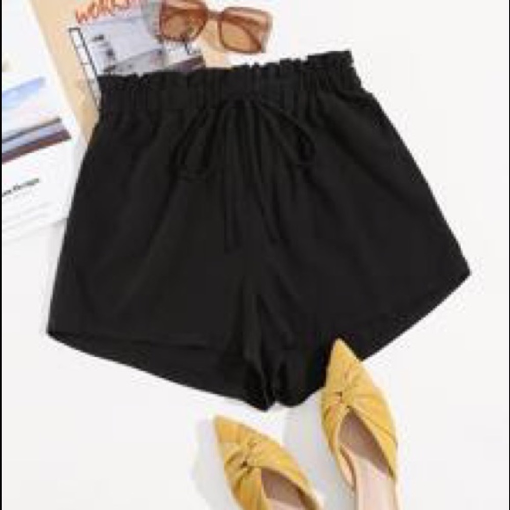 Shein Black High Waist Shorts Size XL
